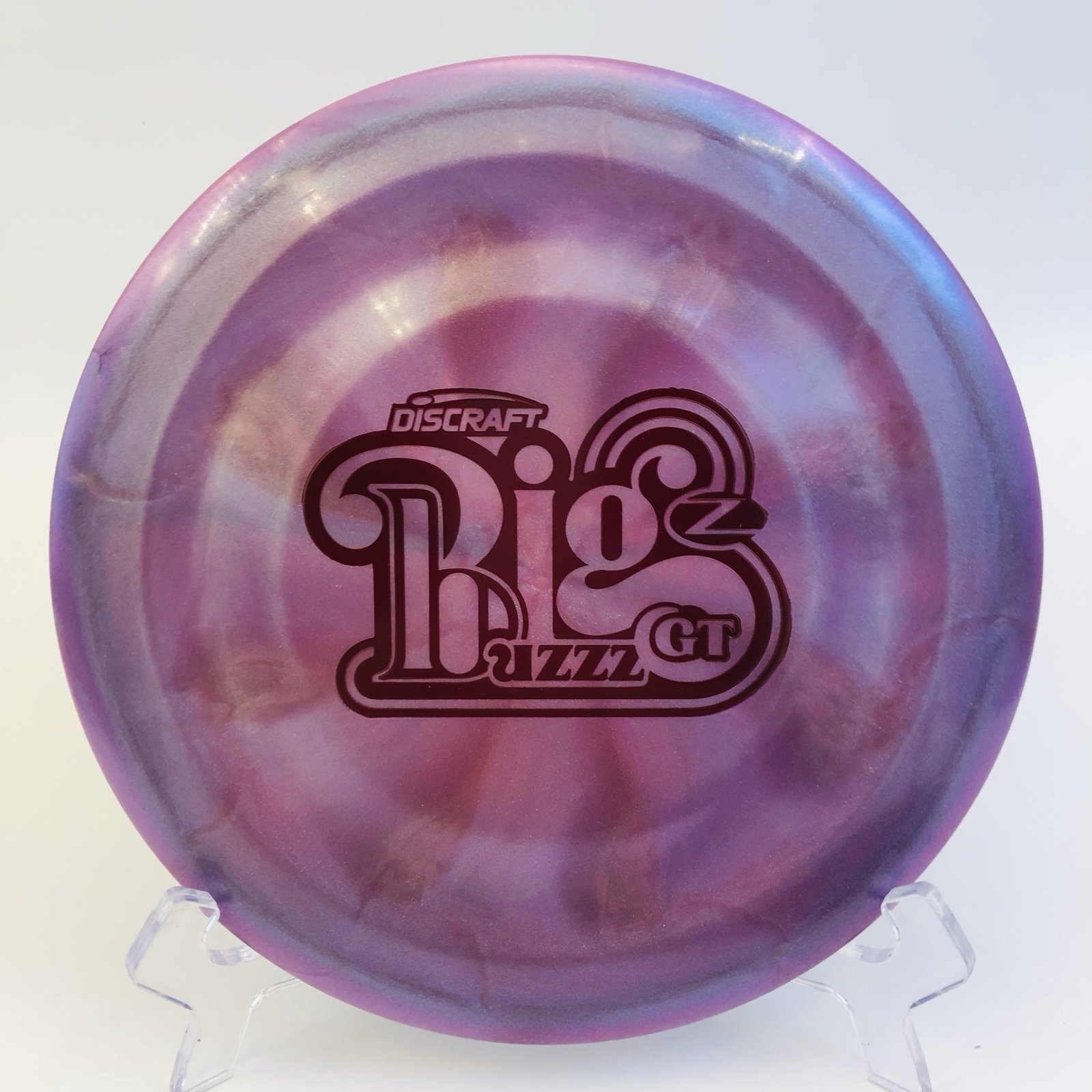 Discraft Buzzz GT in Big Z Swirl plastic for stability and precision.