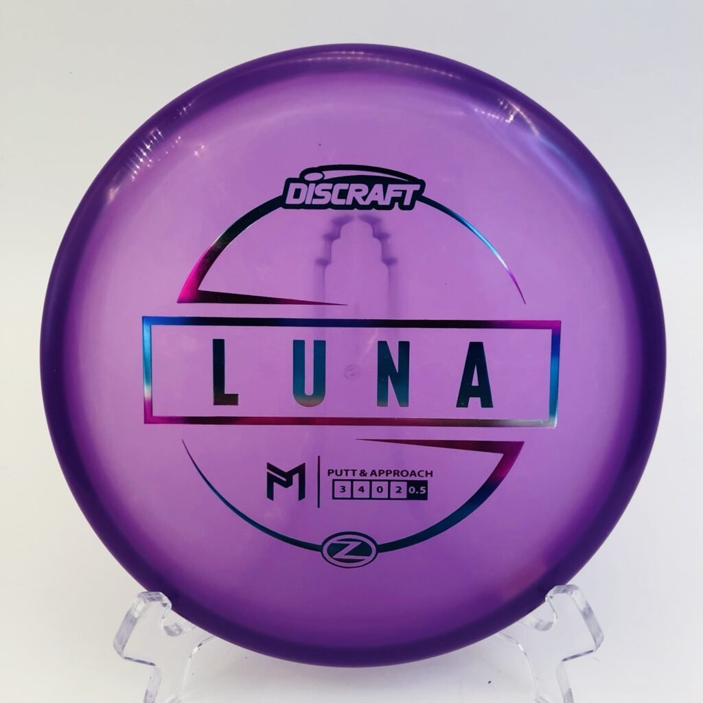 Discraft Luna in Z plastic featuring the 6x Paul McBeth stamp.