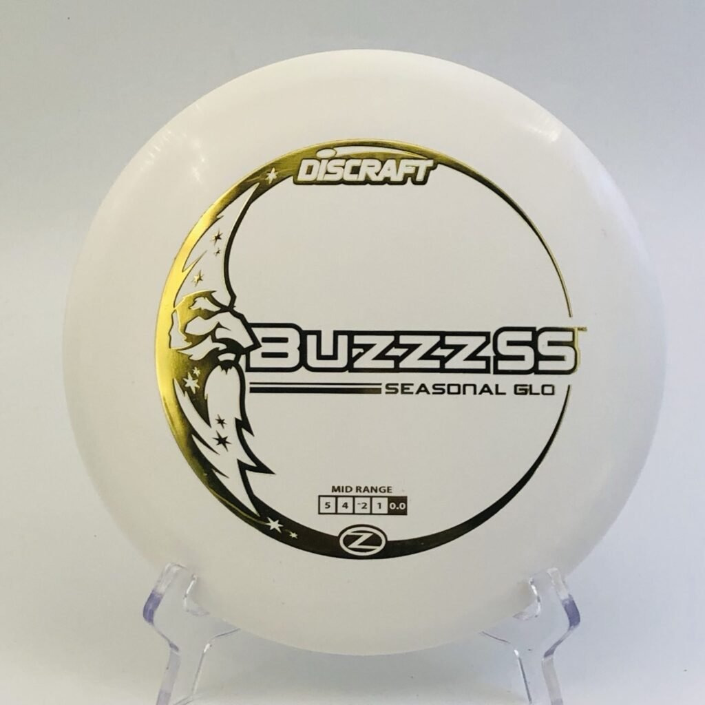 Discraft Buzzz SS in Glo Z plastic Seasonal Glo edition.