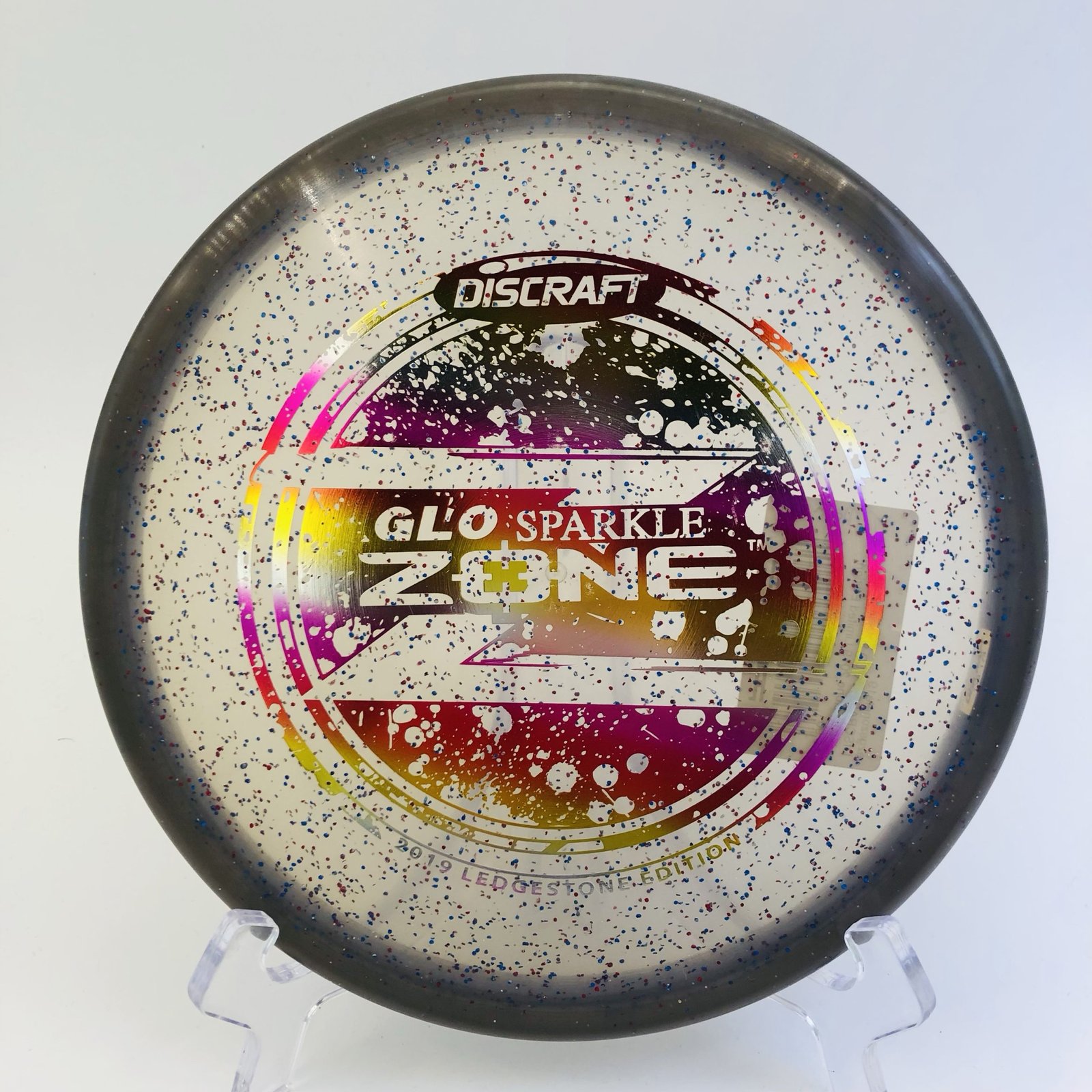 Discraft Zone in Z Glo Sparkle plastic 2019 Ledgestone Edition.
