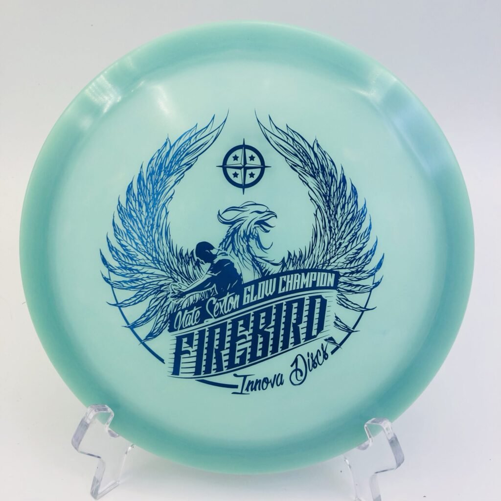 Innova Firebird in Champion Glow plastic 2016 Tour Series disc.