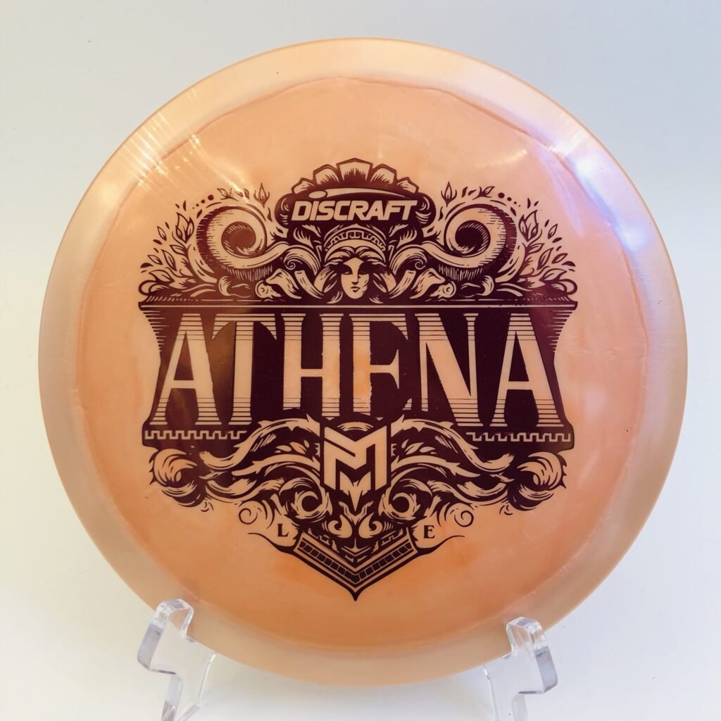 Discraft Athena in Titanium plastic 2025 Ledgestone Edition with a stunning swirl pattern.