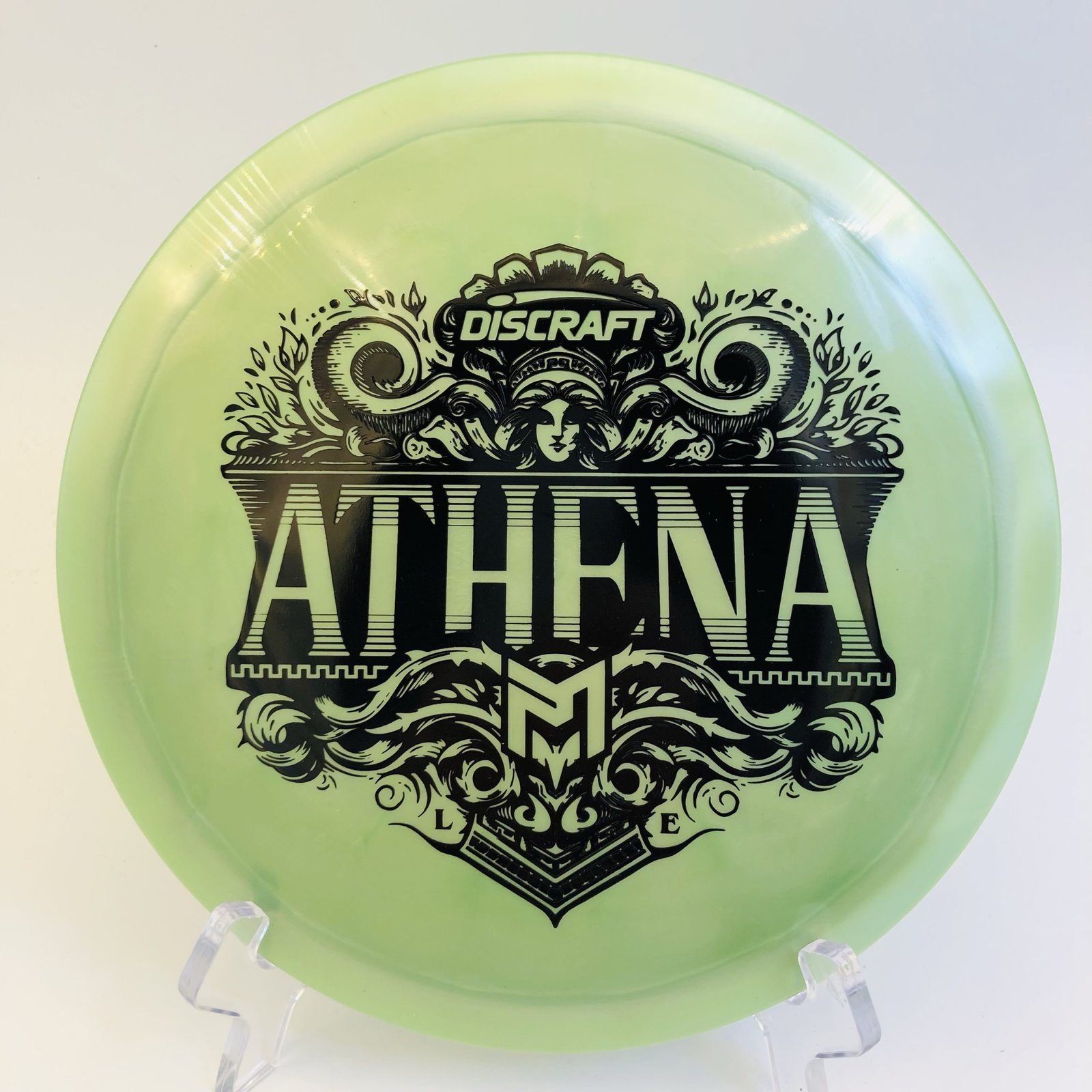 Discraft Athena in Titanium plastic - 2025 Ledgestone Edition with stunning swirl patterns.