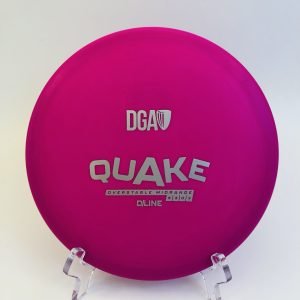 DGA Quake in D-Line plastic offers a stable flight for confident big drives and reliable fades.