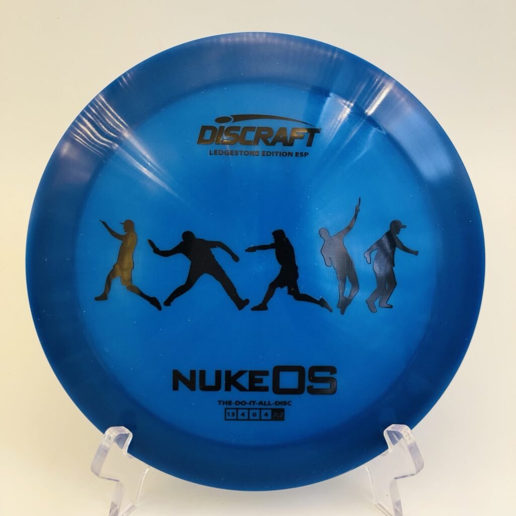 Discraft Nuke OS in ESP plastic 2025 Ledgestone Edition with vibrant stamp.