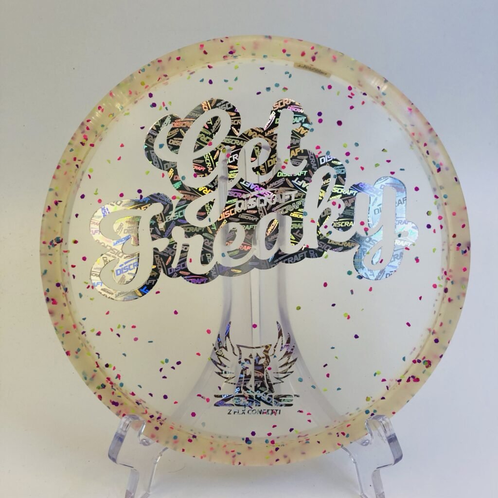 Discraft Zone in FLX plastic 2023 Brodie Smith Edition with confetti swirl design.