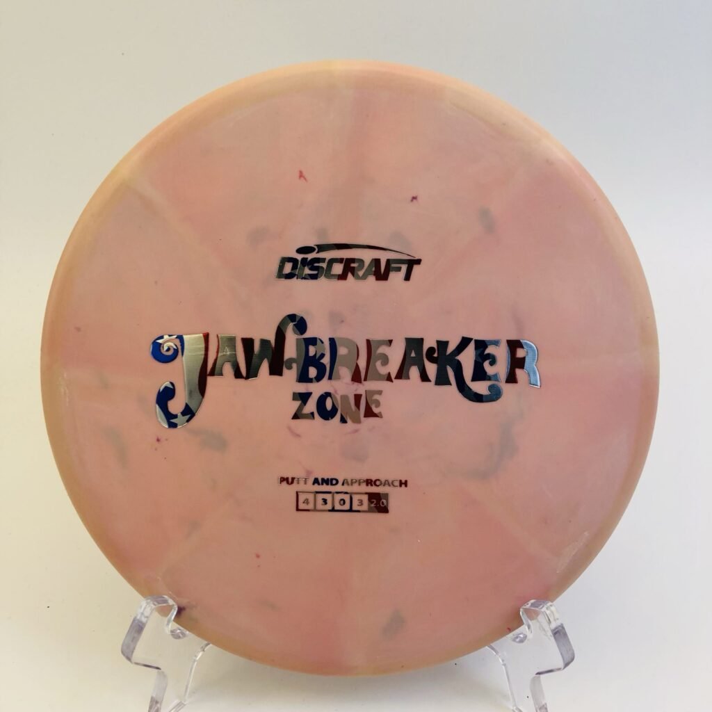 Discraft Jawbreaker Zone in 170-172g plastic with a vibrant color scheme.