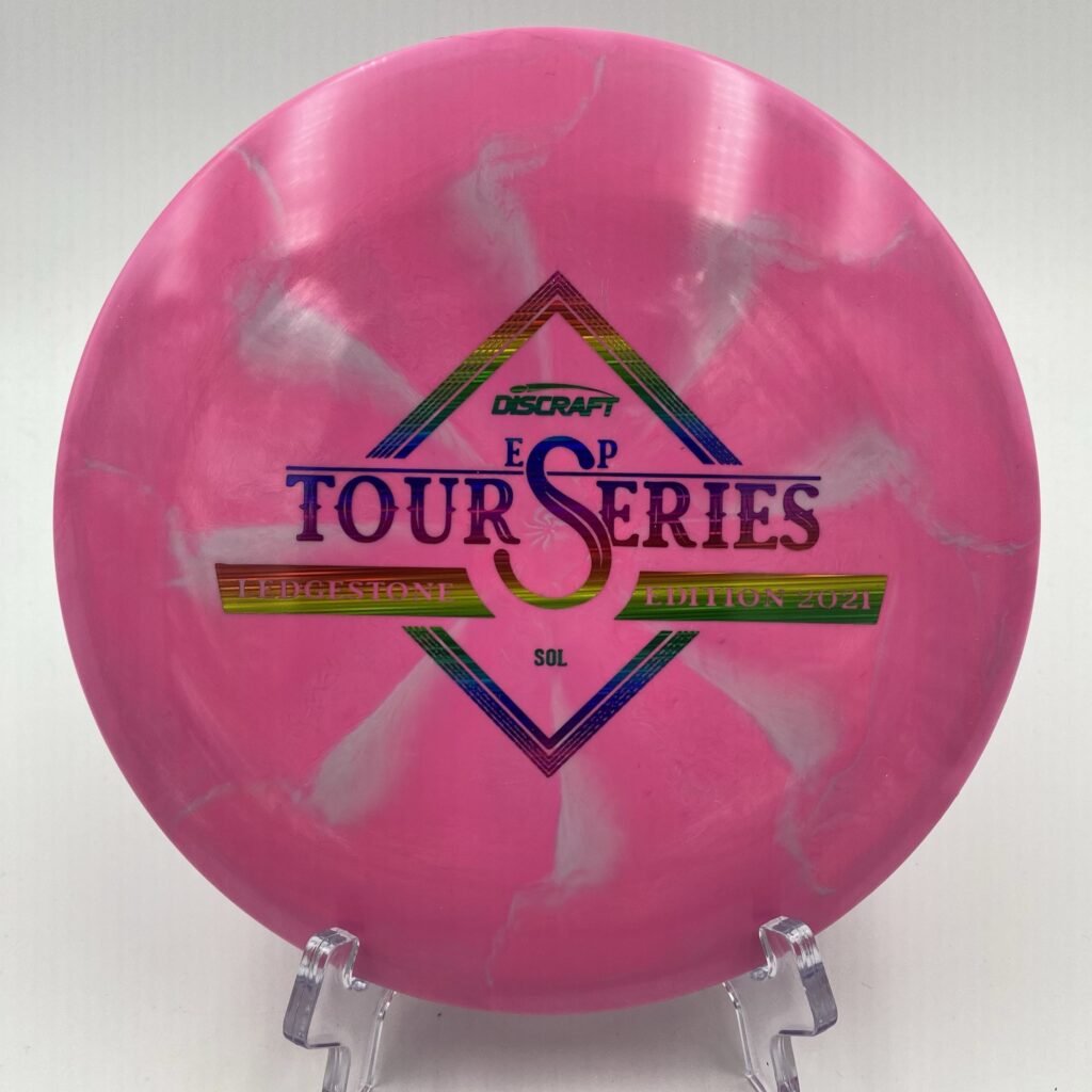 Main view of swirl Discraft SOL in ESP plastic - 2021 Ledgestone Edition with vibrant colors.