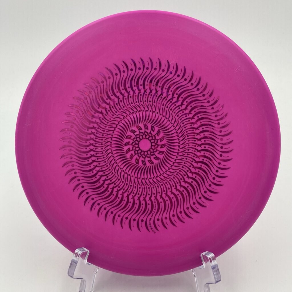 Main view of green Discraft Buzzz OS in Z plastic First Run.