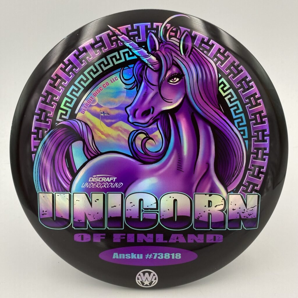 Top view of translucent Discraft Buzzz in ESP plastic Limited Edition.