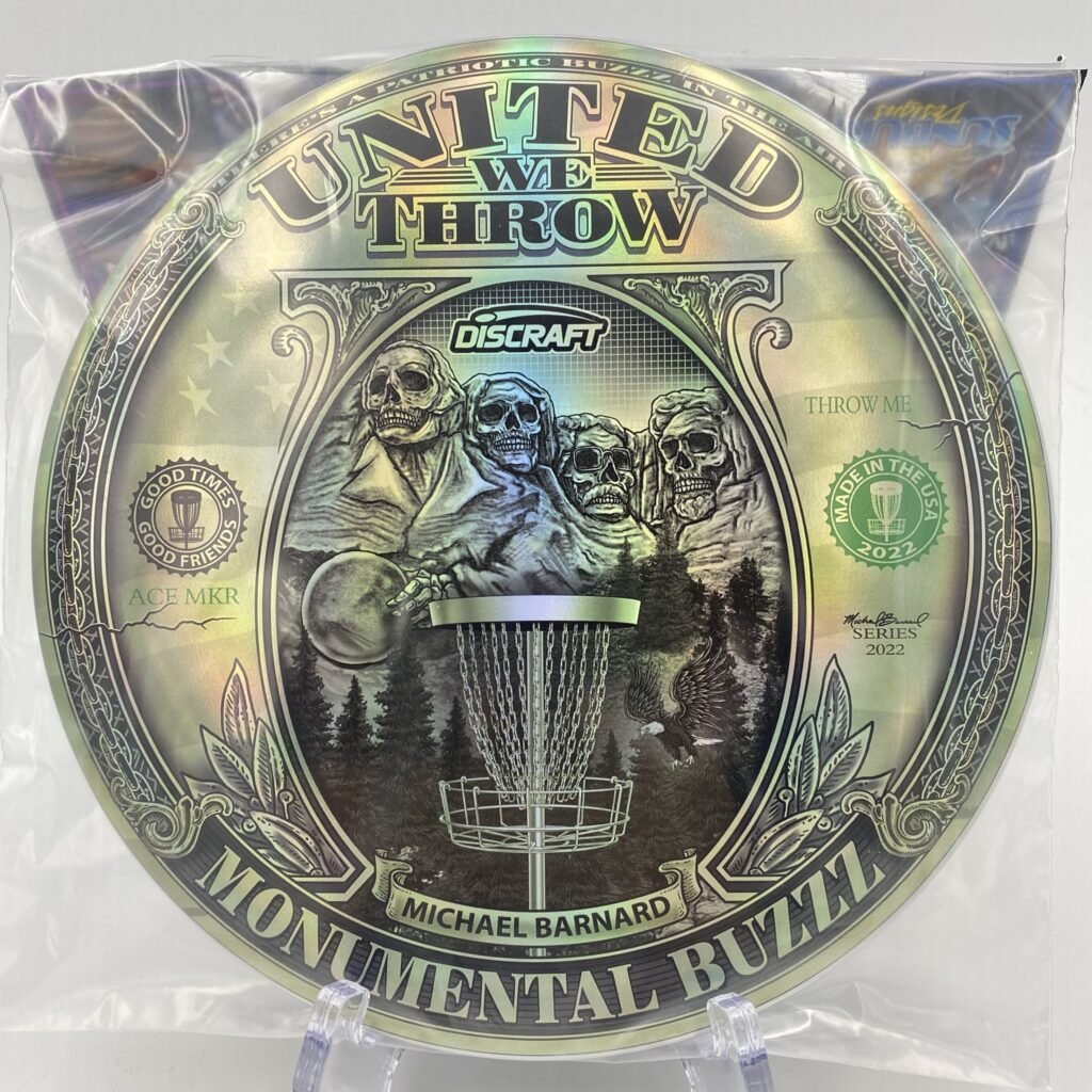 Top view of translucent Discraft ESP Buzzz in special edition plastic, numbered 187 out of 200.