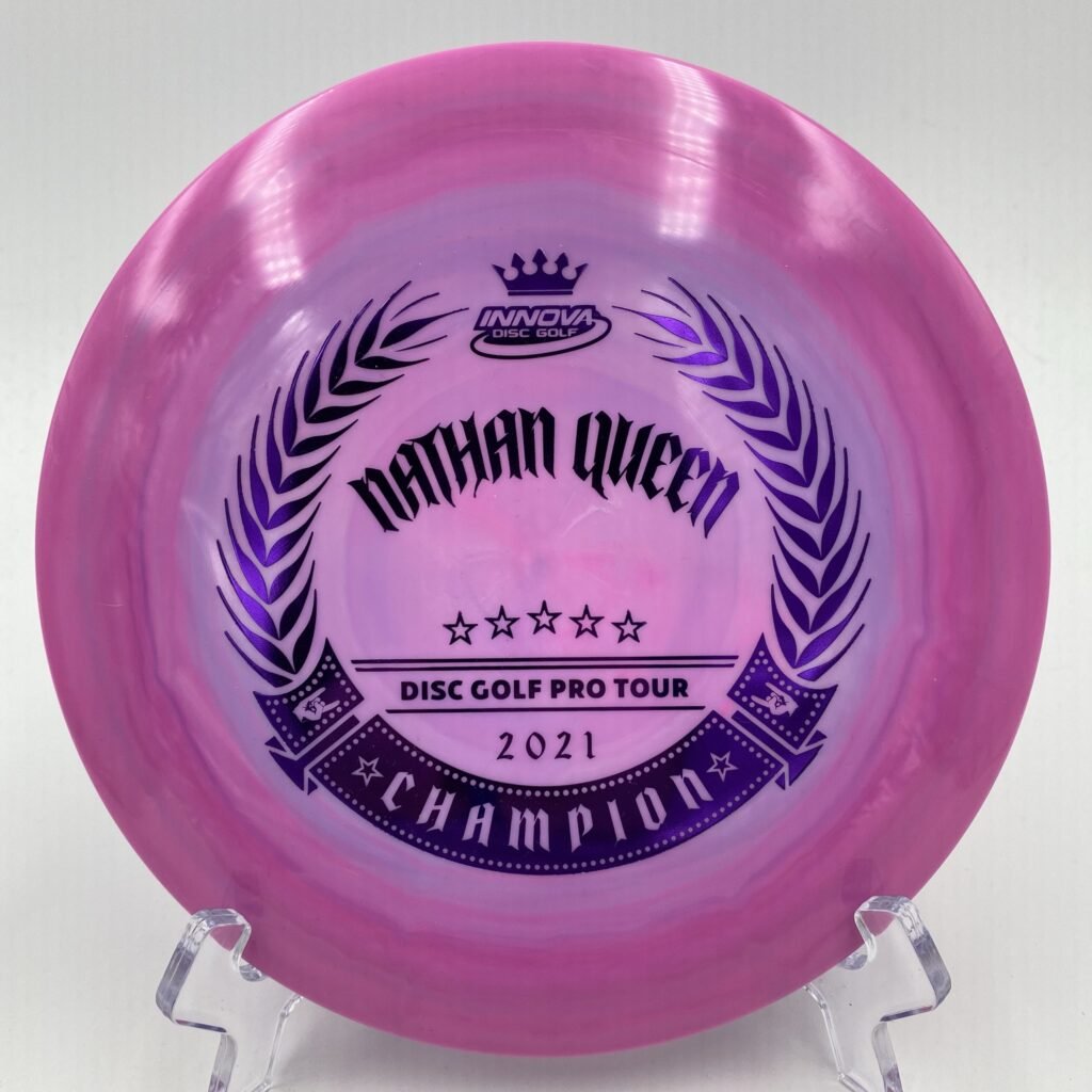Top view of translucent Star Innova Thunderbird in Star plastic - 2021 Nathan Queen Special Edition.