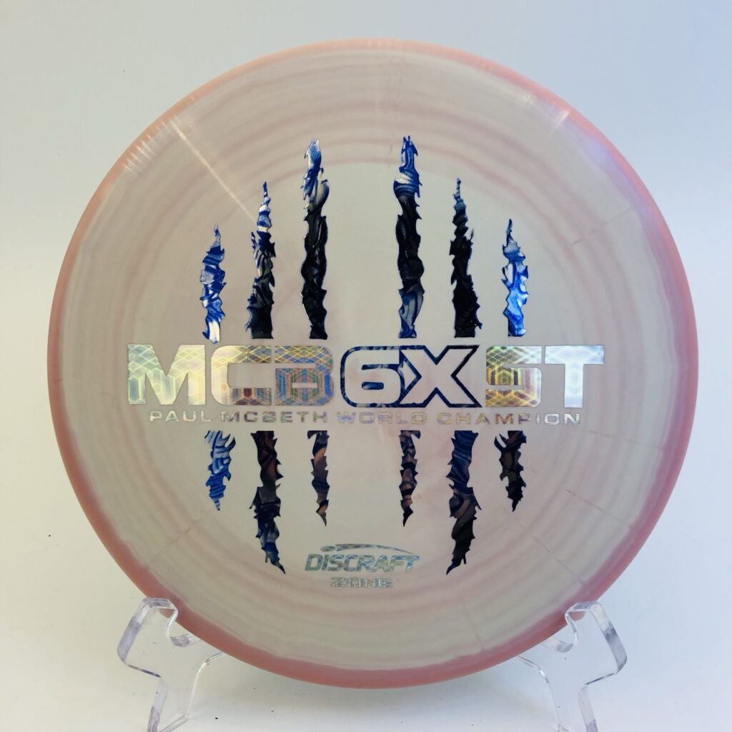 Discraft Zone in ESP plastic 6X Paul McBeth Commemorative edition for maximum control and durability.