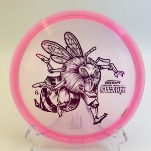 Close-up of Discraft Swarm in CryZtal FLX plastic - 2025 Ledgestone Edition featuring vibrant colors and a sleek design.
