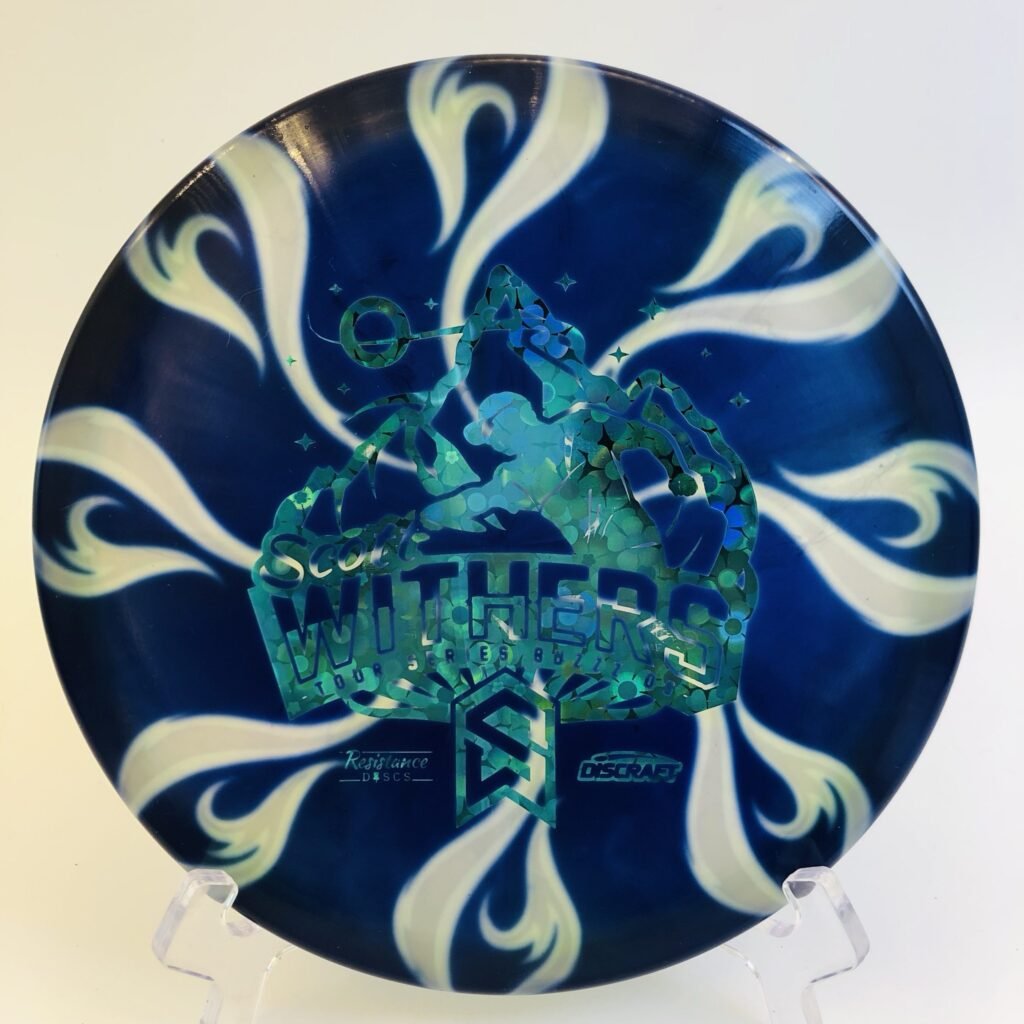 Discraft Buzzz OS in Z Swirl plastic Scott Withers Tour Series - Dark Star Dyed collector's edition.
