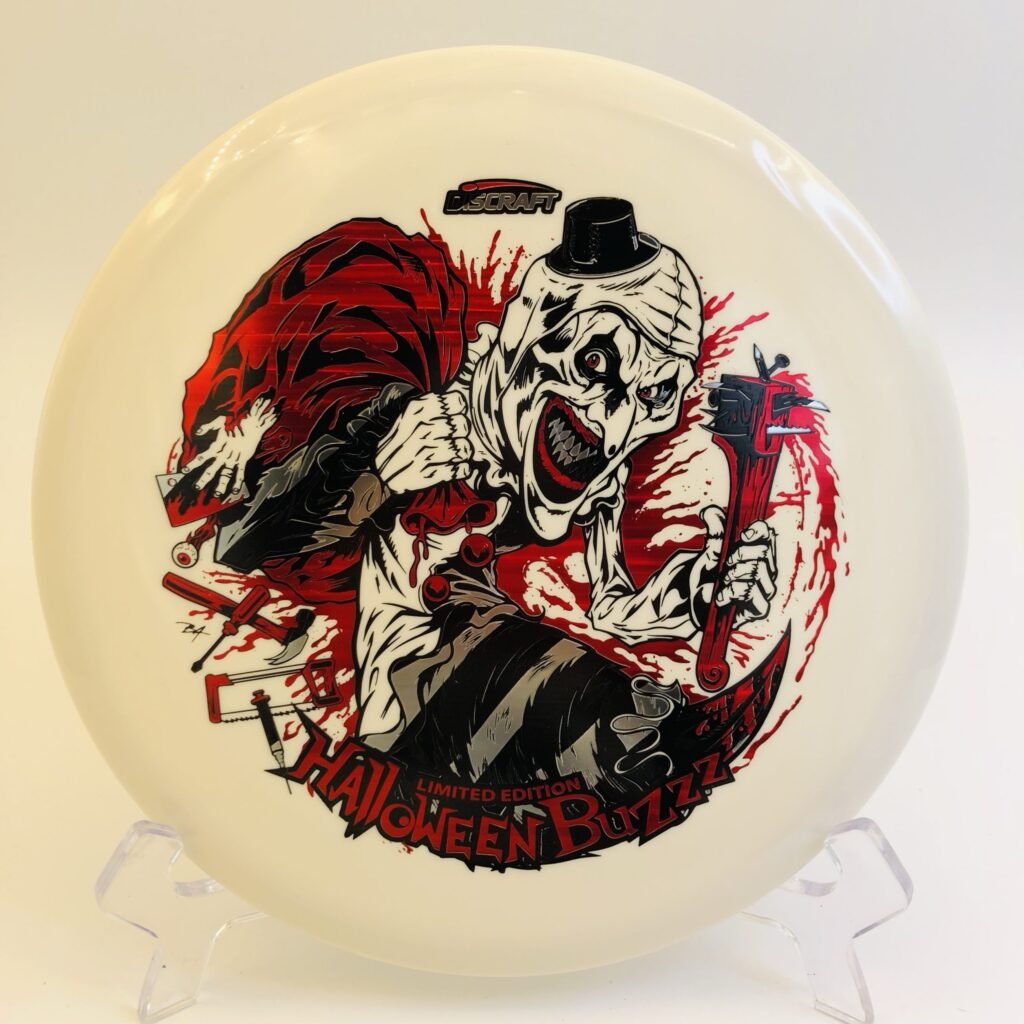 Discraft Buzzz in Glo plastic - 2025 Halloween “Buzzzifier” edition with a vibrant tri-foil stamp.