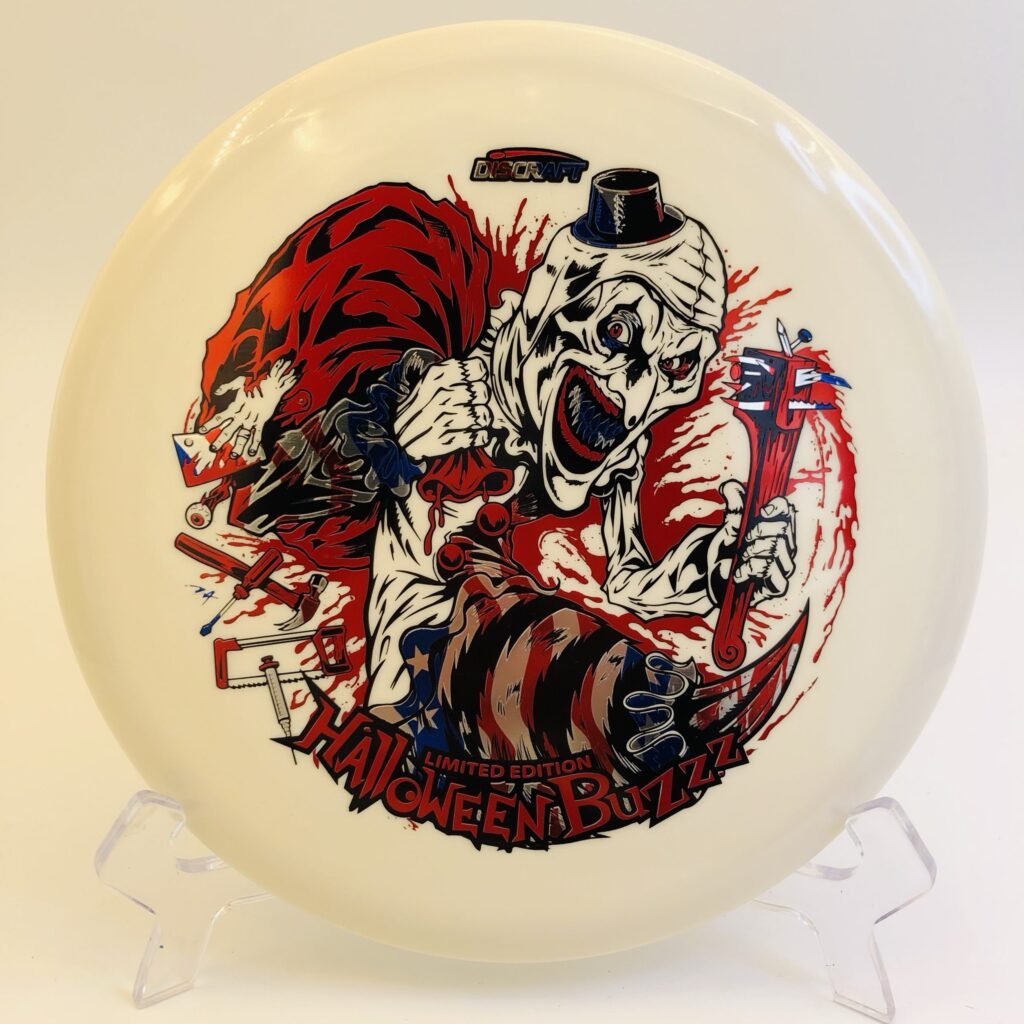 Discraft Buzzz in Glo plastic 2025 Halloween “Buzzzifier” edition.