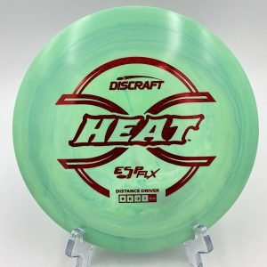 Top view of swirly pink Discraft Heat in ESP FLX plastic.