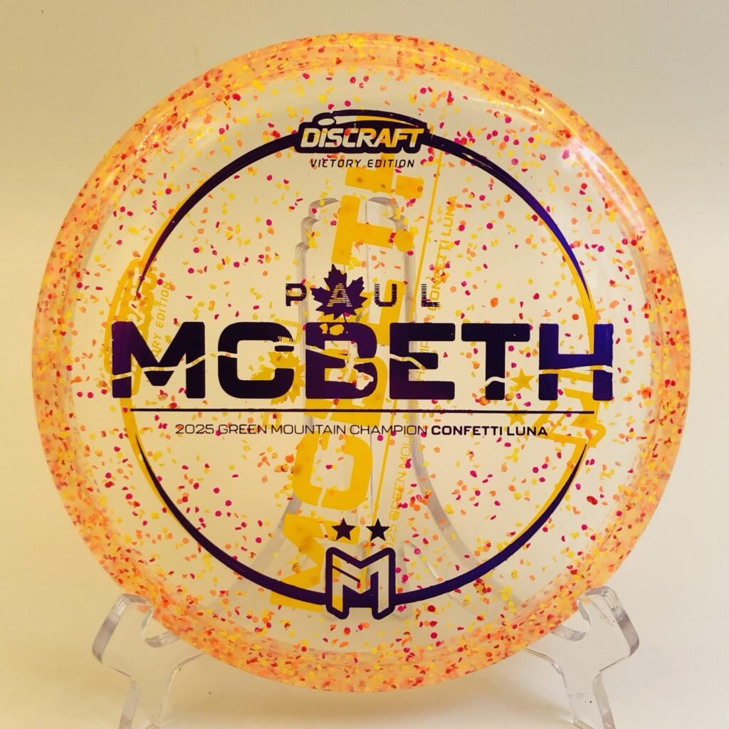 Discraft Luna in Confetti Z plastic Paul McBeth Victory Edition misprint.