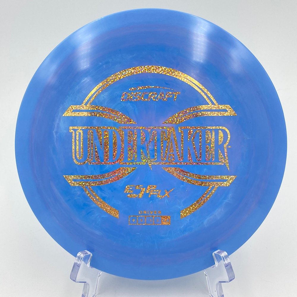 Top view of swirly multicolored Discraft ESP FLX Undertaker.