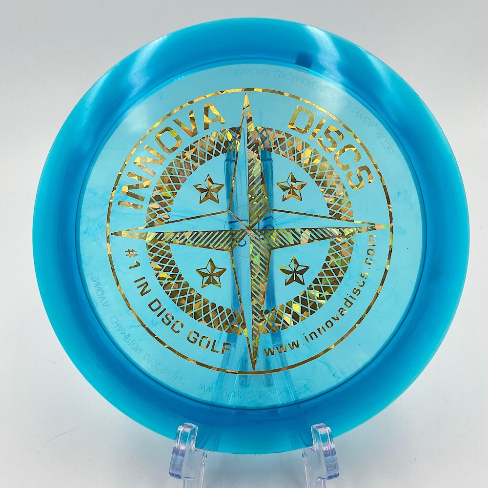 Top view of vibrant yellow Innova Champion Tern in First Run plastic.