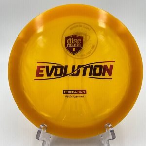 Top view of the vibrant neon green Discmania Splice in Neo plastic celebrating Eagle McMahon's 2021 Portland Open win.
