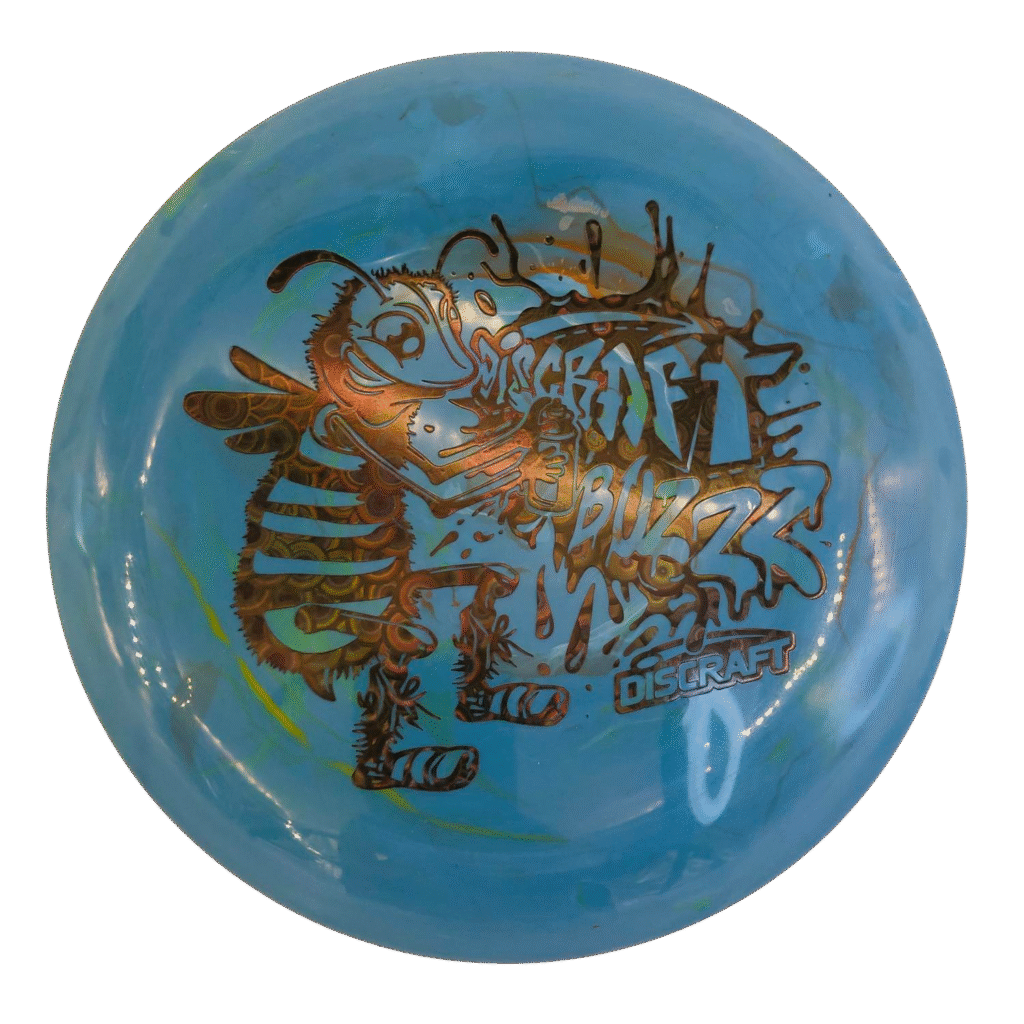 Discraft Buzzz in Jawbreaker Lite plastic for kids' disc golf fun.