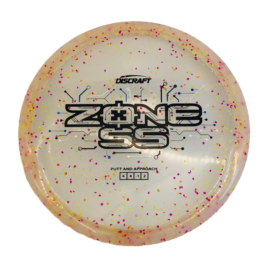 Discraft Zone SS in Confetti Z plastic providing a colorful and vibrant performance.
