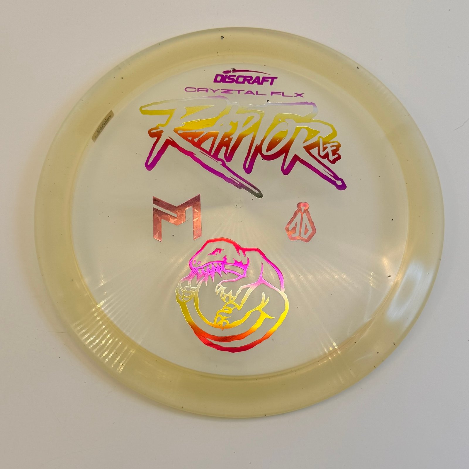 Cryztal FLX Raptor - Barela & McBeth Misprint Red, Discraft, disc golf, fairway driver, overstable