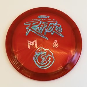 Cryztal FLX Raptor - Barela & McBeth Misprint Red, Discraft, disc golf, fairway driver, overstable
