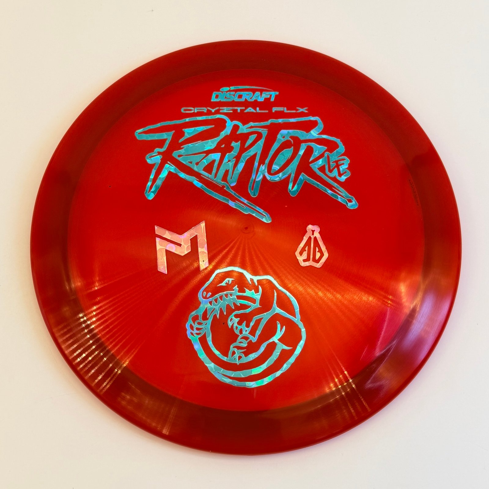 Cryztal FLX Raptor - Barela & McBeth Misprint Red, Discraft, disc golf, fairway driver, overstable
