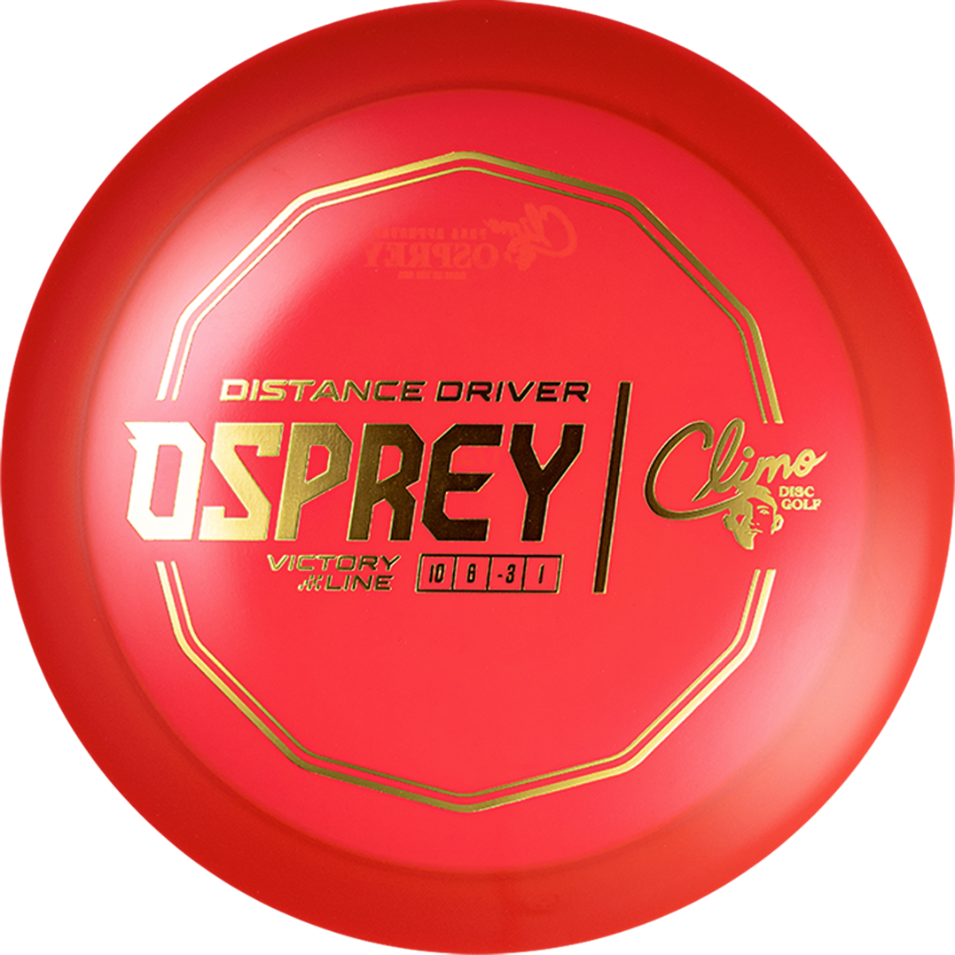 Climo Osprey, victory line, disc golf disc, driver, understable