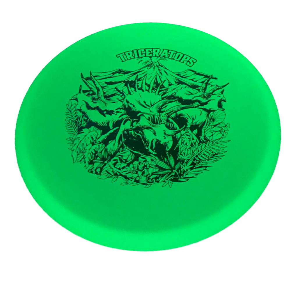 Dino Discs Triceratops Disc Golf Disc Glow