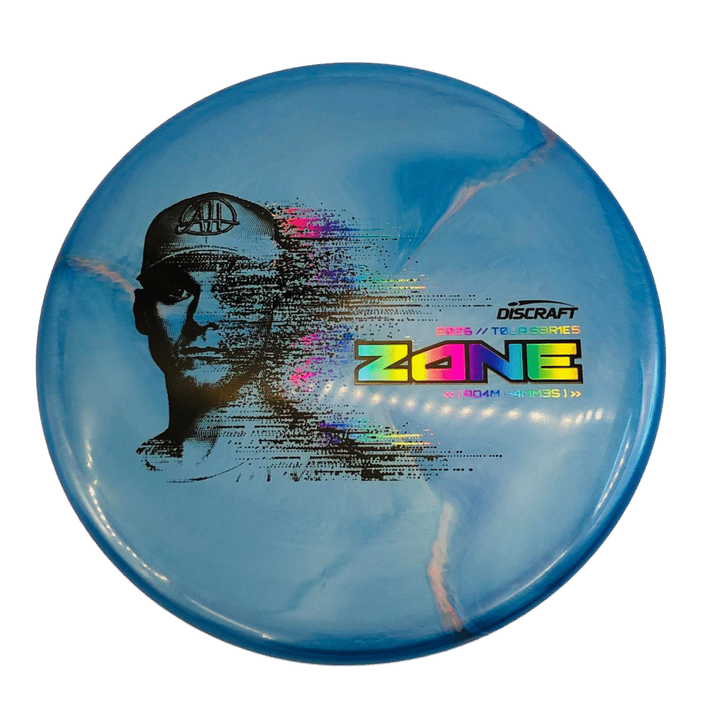 Titanium Big Z Ti Swirl Zone – Adam Hammes 2026 Tour Series Blue, discraft disc golf, putt and approach, overstable