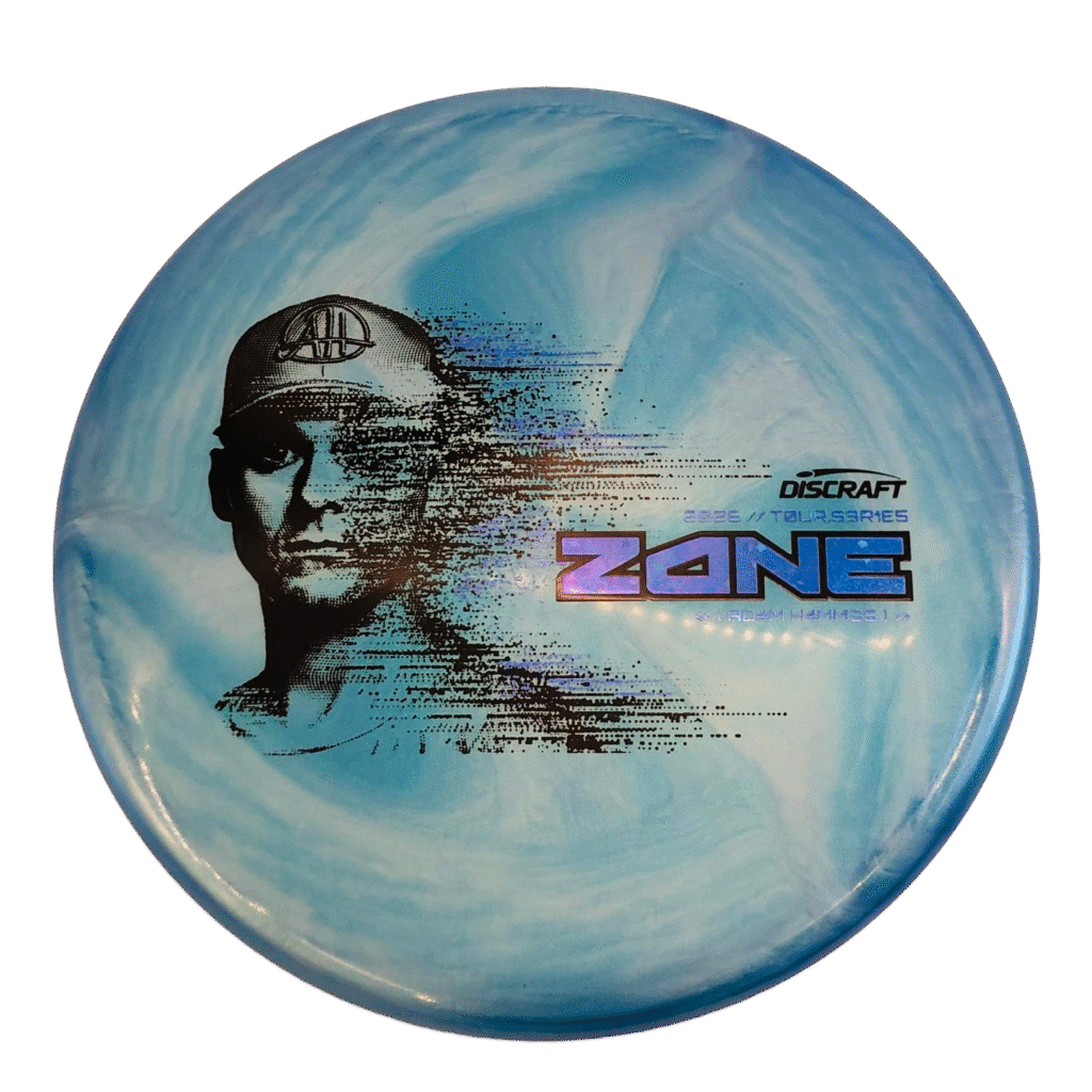 Titanium Big Z Ti Swirl Zone – Adam Hammes 2026 Tour Series Blue, discraft disc golf, putt and approach, overstable