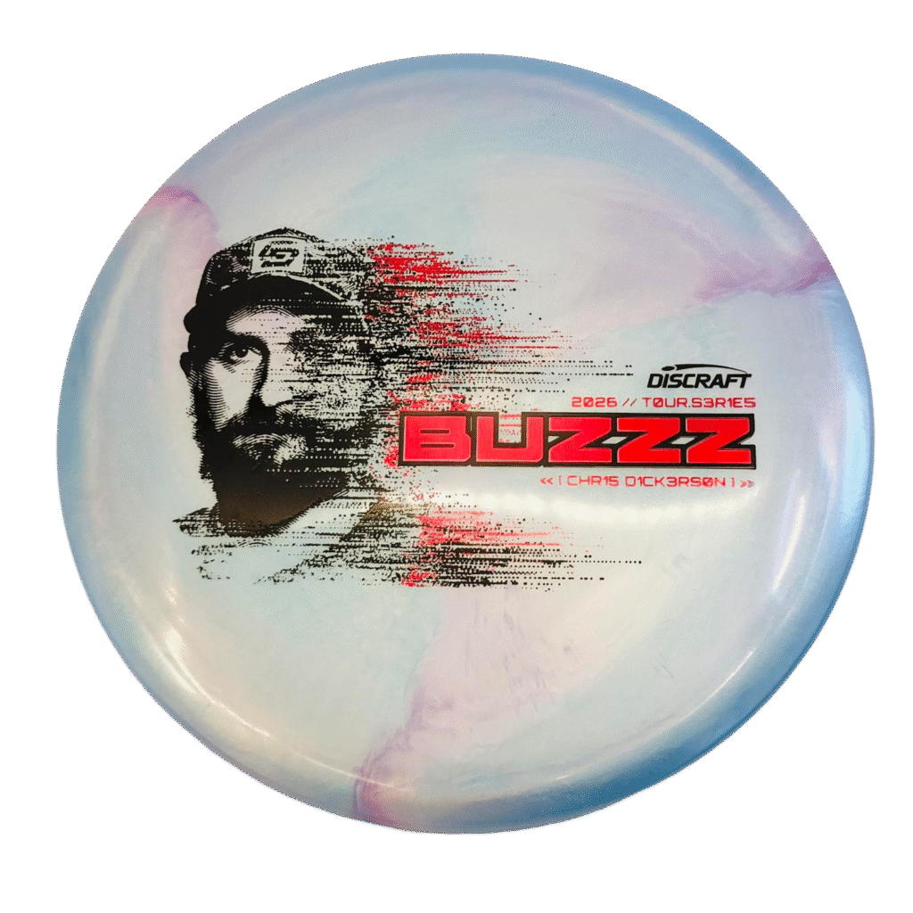 Titanium Big Z Ti Swirl Buzzz – Chris Dickerson 2026 Tour Series light blue, discraft disc golf, midrange, stable
