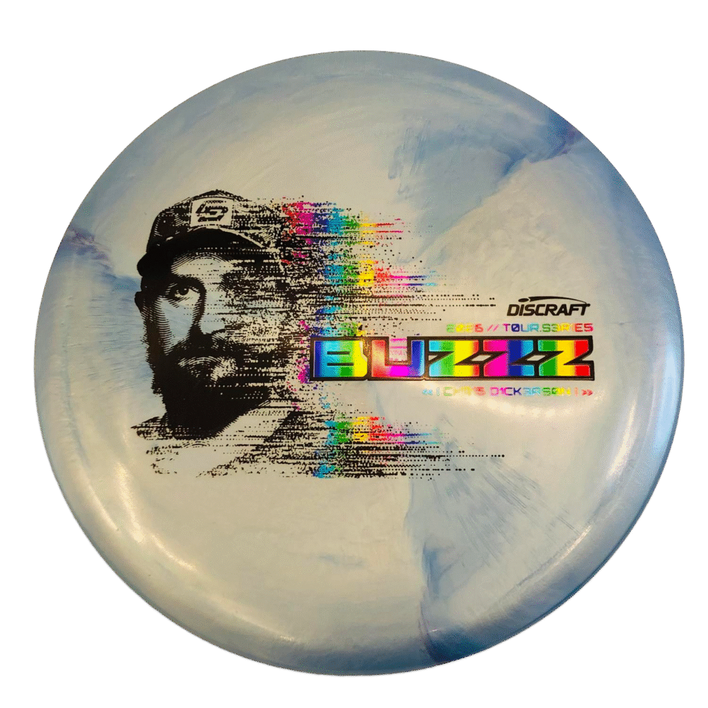 Titanium Big Z Ti Swirl Buzzz – Chris Dickerson 2026 Tour Series light blue, discraft disc golf, midrange, stable