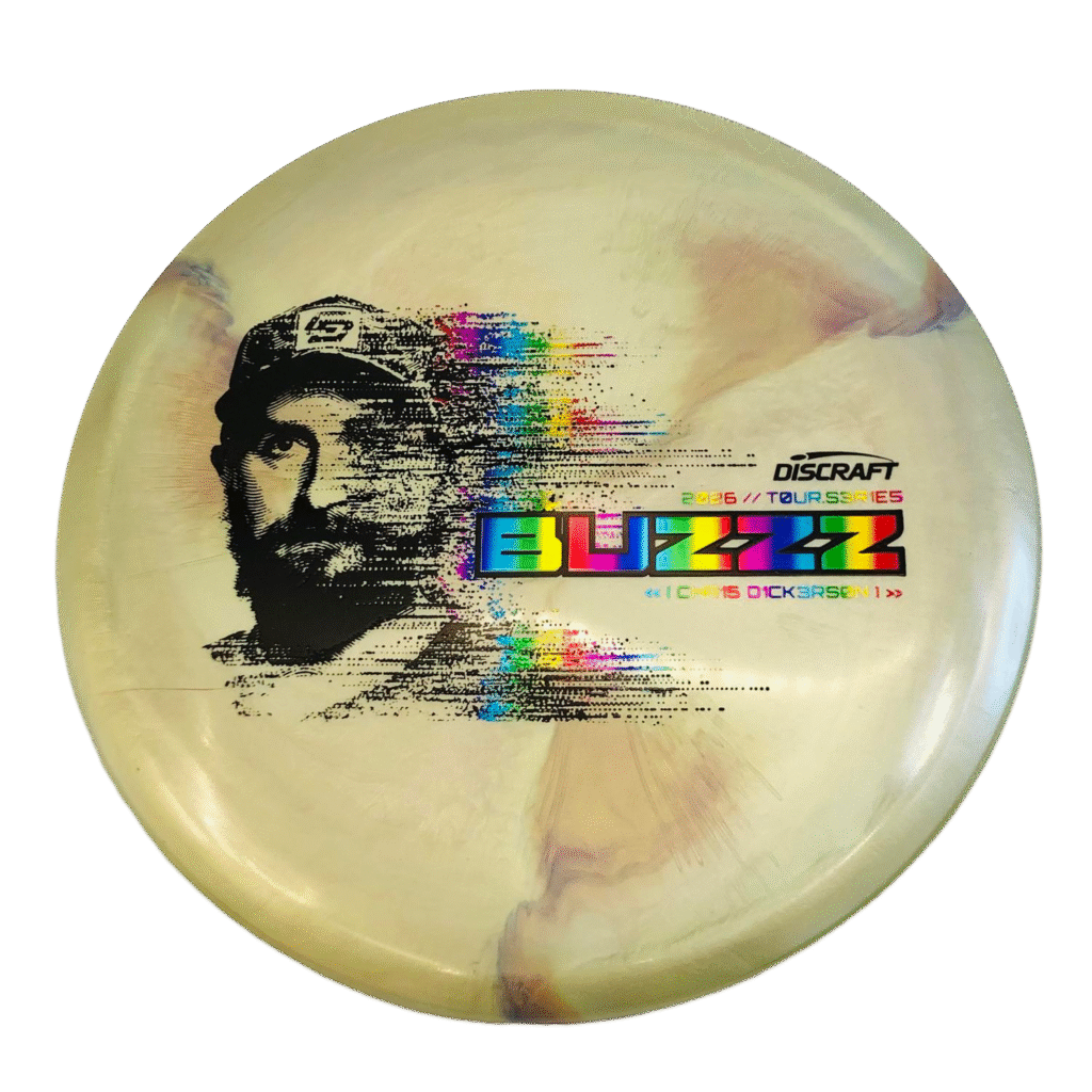 Titanium Big Z Ti Swirl Buzzz – Chris Dickerson 2026 Tour Series Gold-green, discraft disc golf, midrange, stable