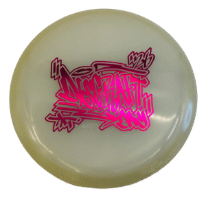 Mega Glo Luna - Discraft Day Graffiti Glow, discraft, disc golf disc, putter, approach, glow in the dark