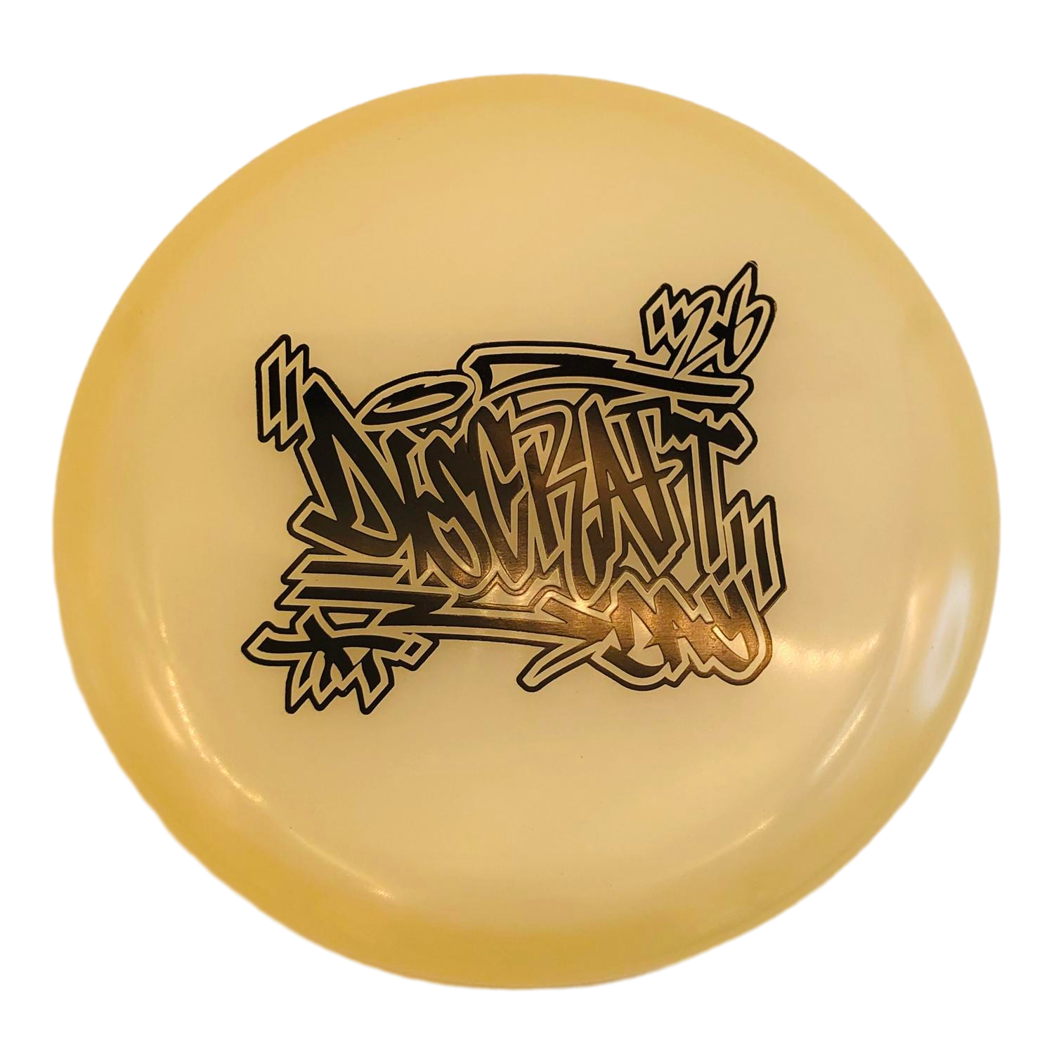 Mega Glo Luna - Discraft Day Graffiti Glow, discraft, disc golf disc, putter, approach, glow in the dark