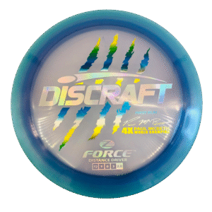 Z Force - Paul McBeth 4x - First run Teal, disc golf disc, driver, overstable