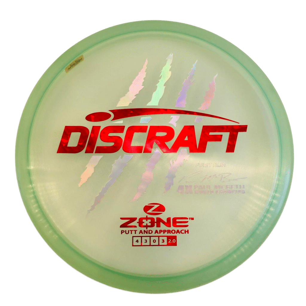 Z Zone - Paul McBeth 4x - First Run Teal, disc golf disc, putt and approach, overstable