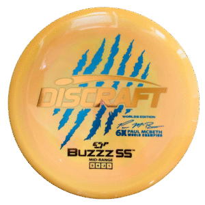 ESP Swirl Buzzz SS - Paul McBeth 6x Claw - Worlds 2026 Edition Yellow-orange