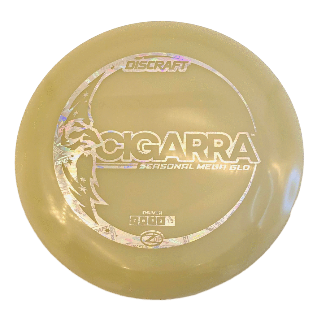Discraft Seasonal Mega Glow Z Cigarra White, fairway driver, stable