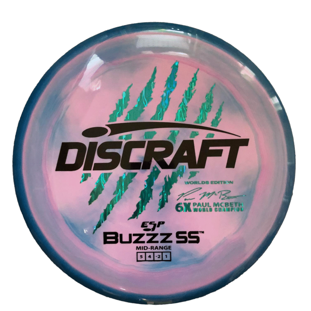 Swirl ESP Buzzz SS - Paul McBeth 6x-Claw - 2026 Worlds Edition Pink-blue