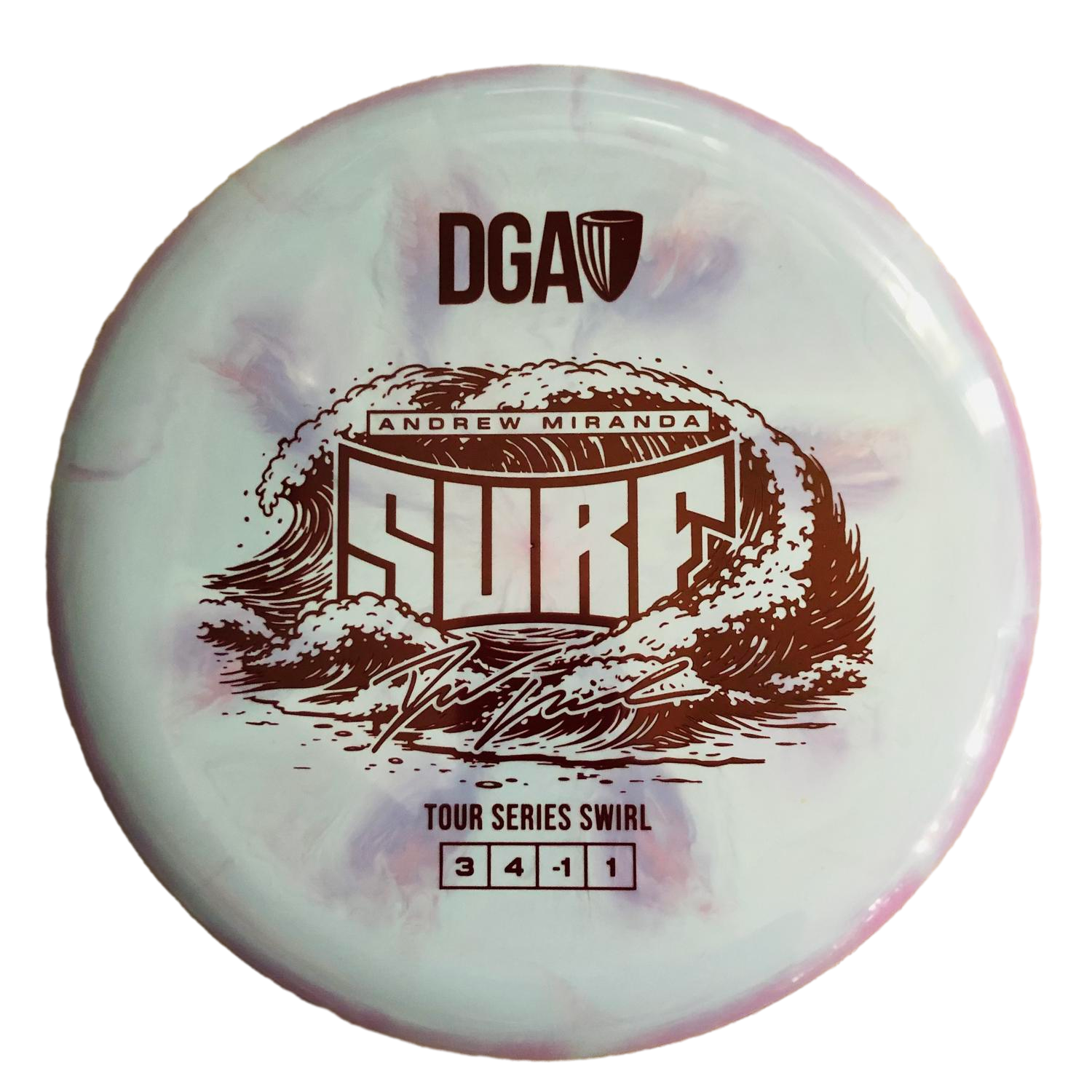 Andrew Miranda Tour Series Swirl Surf Light Purple - turquoise