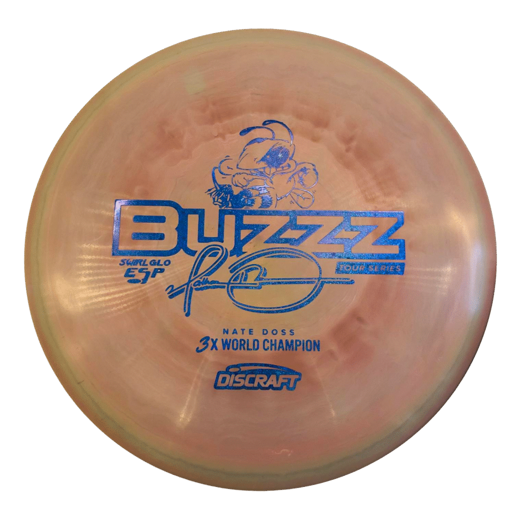 Discraft Swirl Glo ESP Buzzz - Nate Doss - 3x World Champion Tour Series Pink-turquoise