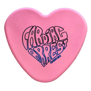 Cardiac Arrest Heart-Shaped Disc Golf Putter (not PDGA approved) Pink