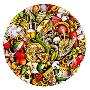 Divergent Discs StayPut Graphic Golem - Pizza Multicolor