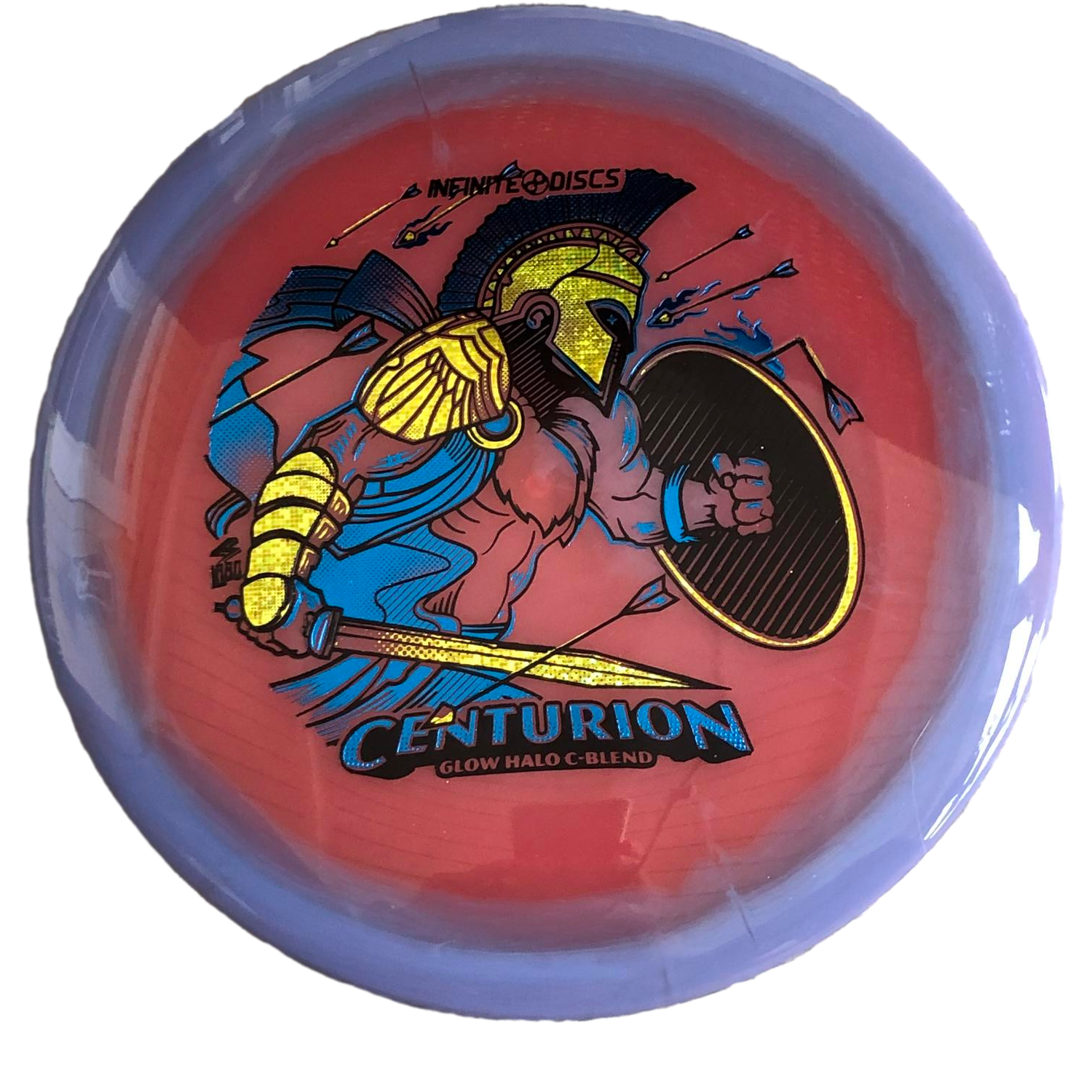 Infinite Discs Halo C-Blend Centurion - Run 17 - Disc Golf Disc Red-purple